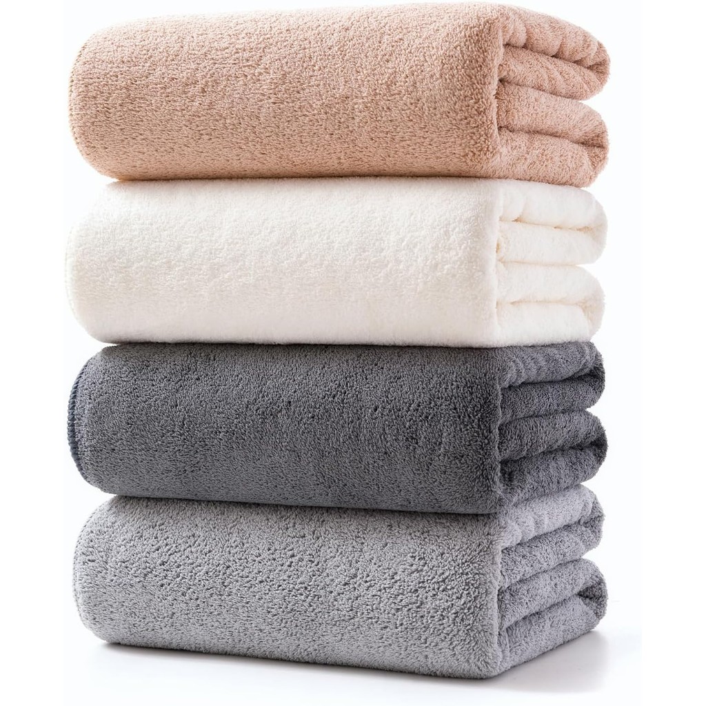 Lumimi Bath Towels – Hotel Soft, 70×140cm, 4 Colors, 4-Pack, Fast Dry