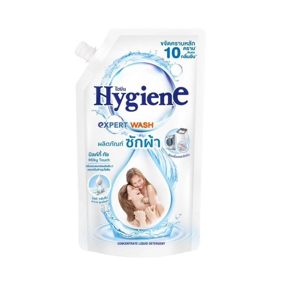 [สินค้าส่งด่วน] ไฮยีน น้ำยาซักผ้า มิลค์กี้ ทัช 600 มล.