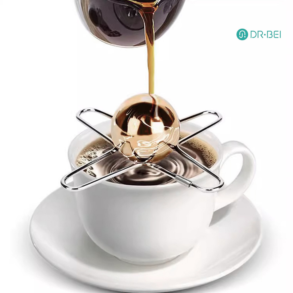 DR.BEI เครื่องดื่มสแตนเลส Chiller กาแฟแบบใช้ซ้ําได้ Cooling Ball สําหรับค็อกเทลวิสกี้ Frost-Free เคร