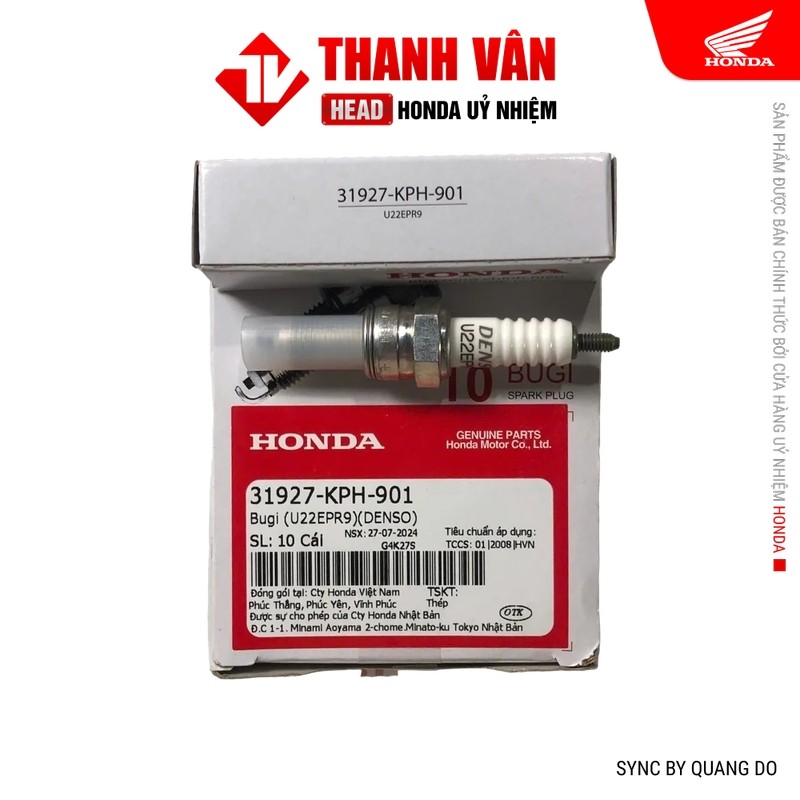 หัวเทียน (U22Epr9) (Denso) HONDA Sh, Air Blade 125, Future, Lead 125, Vision, Vario