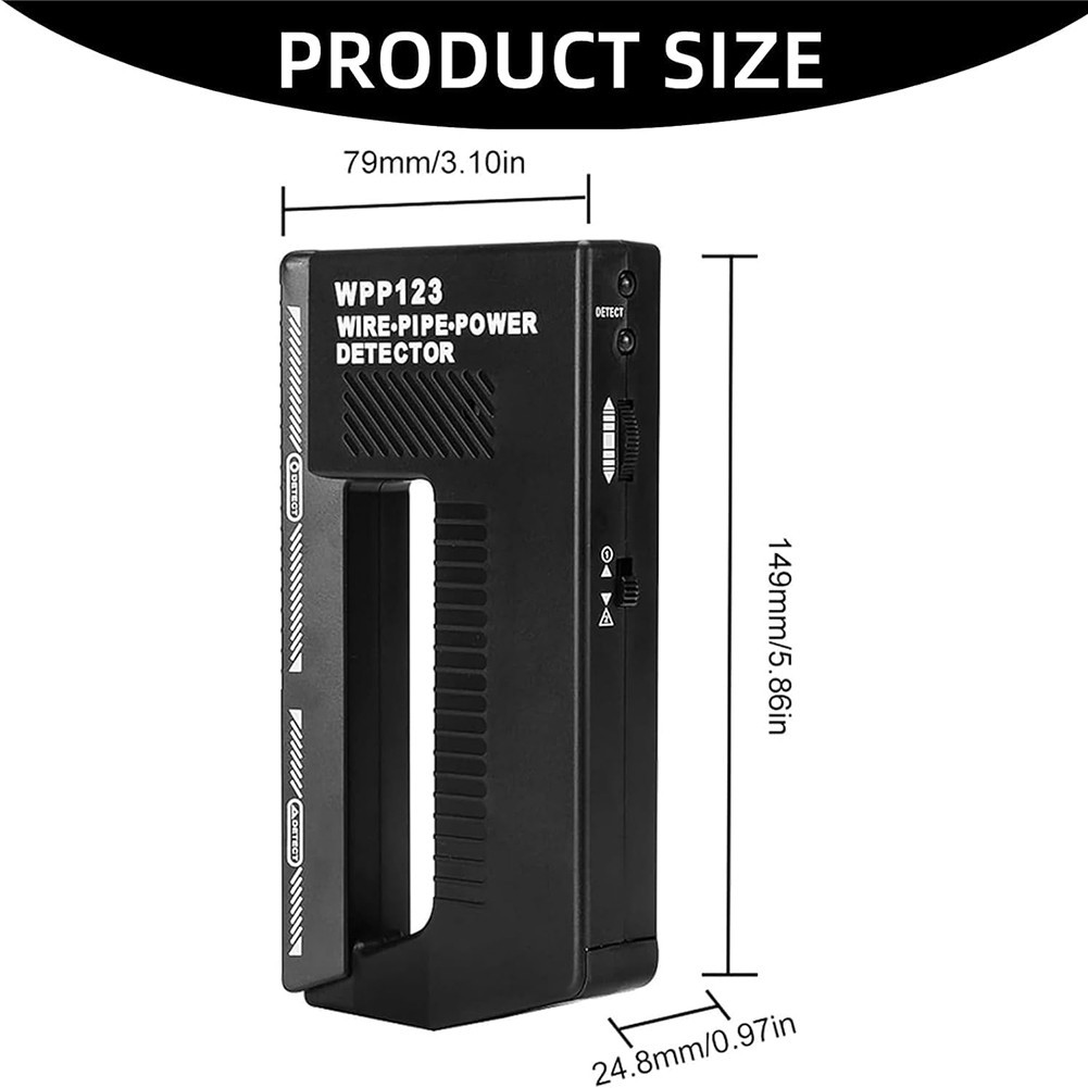 (ใหม่) WPP123Wall Scanner เครื่องตรวจจับโลหะลวดและท่อเครื่องตรวจจับไฟฟ้าสัญญาณเตือนเสียง