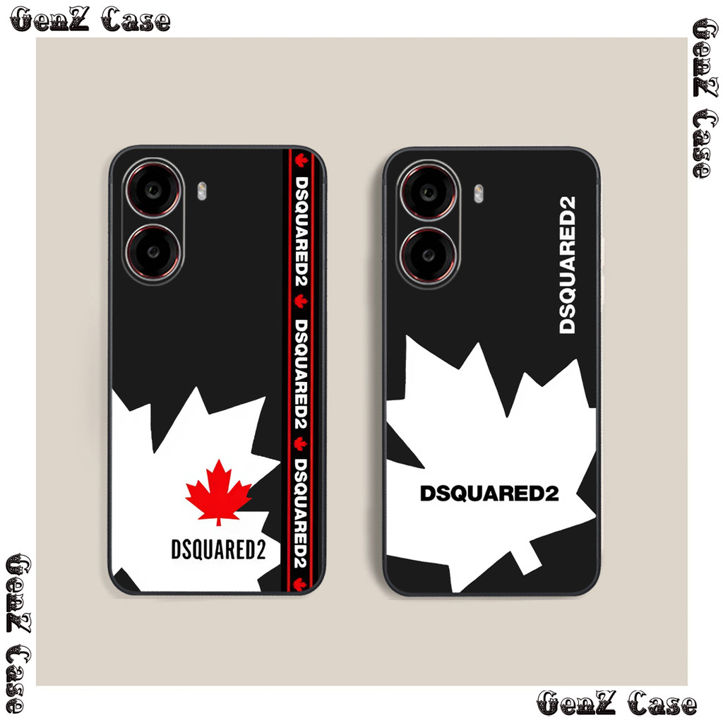 เคส Xiaomi Redmi Turbo 4 / Poco X7 Pro ขอบสี่เหลี่ยมพิมพ์ลายใบเมเปิ้ล Dsquare2 ไอคอนเทรนด์มาแรง