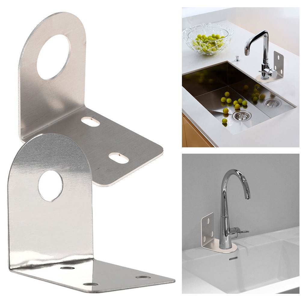 [Cra-Hot] ขายึดก๊อกน้ําสแตนเลสสําหรับน้ําประปาวงเล็บโลหะแขวนแผ่น❀