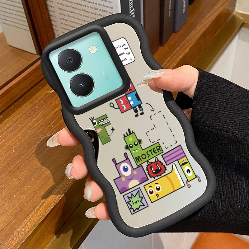 HPเคสโทรศัพท์สําหรับVIVO Y36 4G Y36 5G Y27 5G Y27s Y77Tกรณีเกมการ์ตูนTetris Macaron Softcaseซิลิโคนค