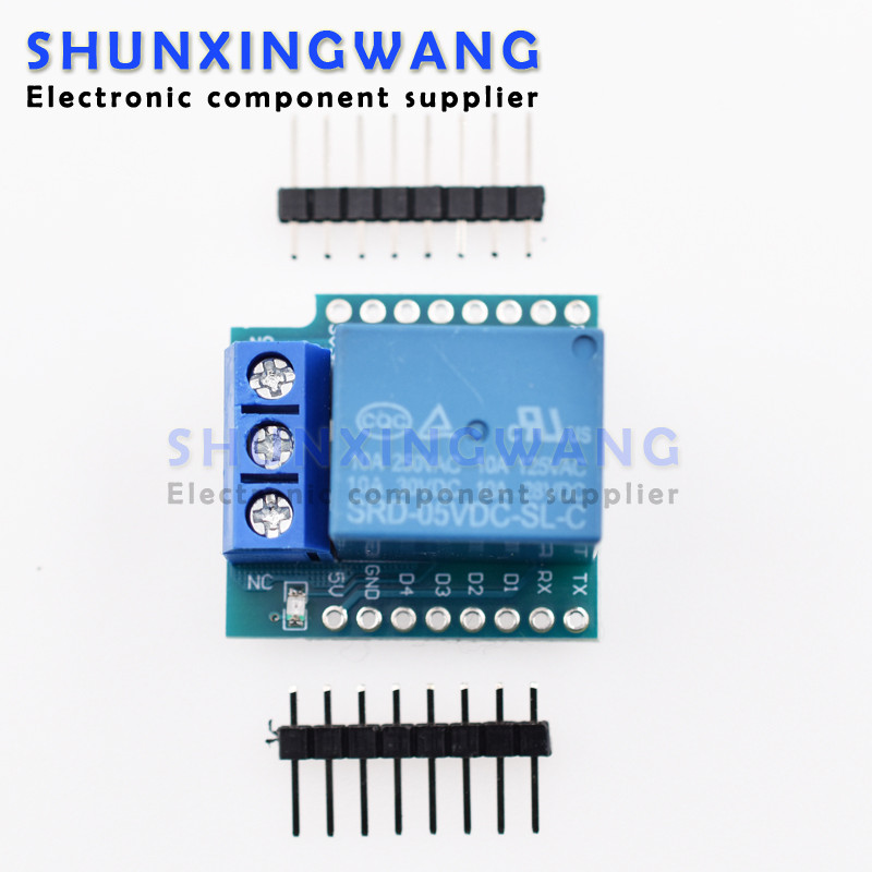 1เซ็ตหนึ่งช่อง Wemos D1 Mini Relay Shield Wemos D1 Mini Relay Module ESP8266 Development Board 1 ช่อ