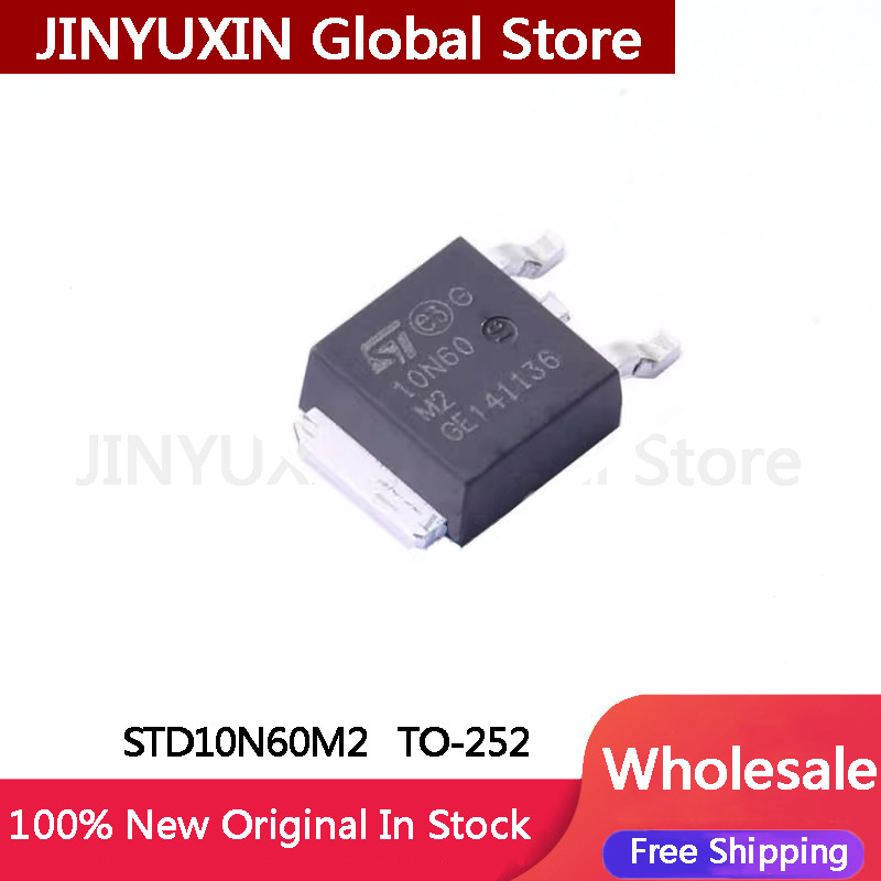 10-50 ชิ้น 10N60M2 STD10N60M2 10N60 TO-252 600V 7.5A ชิป IC ในสต็อกขายส่ง