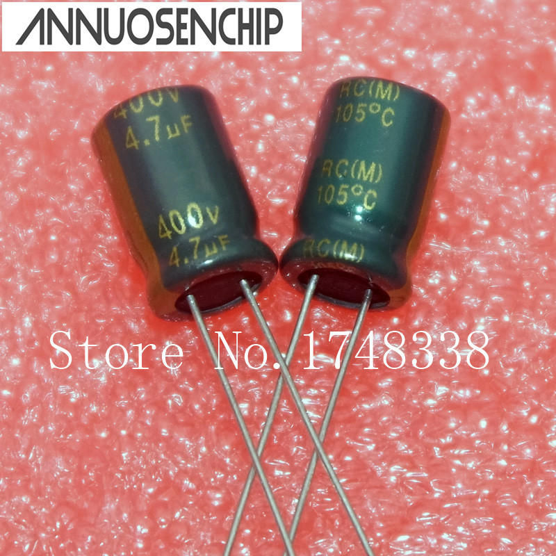 400V 4.7UF 105C LOW ESR electrolytic CAP หมวกความถี่สูง: ปริมาณ 4.7uf 400v: 8*12 มม.