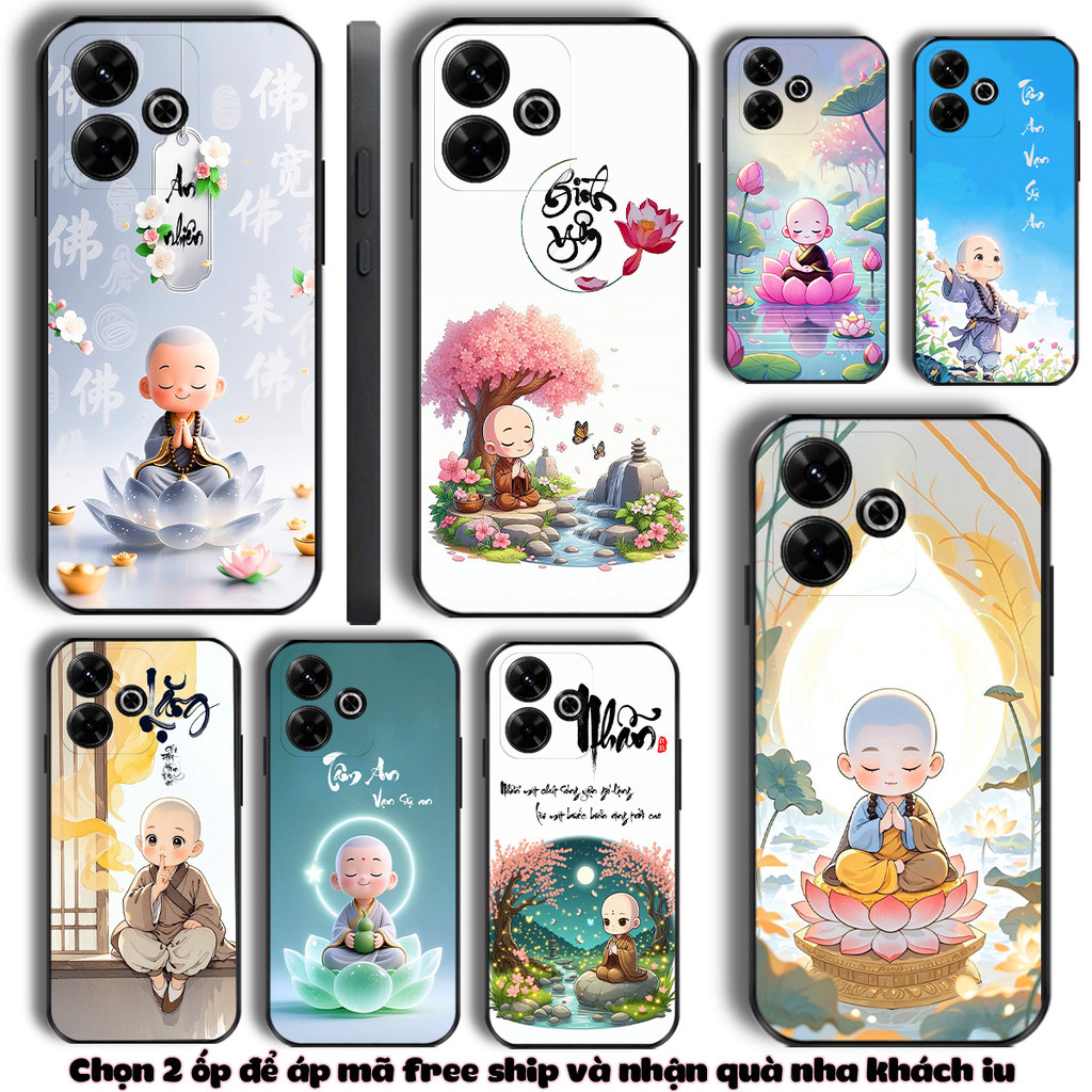 Redmi 13 Redmi 12 12r Turbo 3 5G Redmi Note 13R Redmi 13r 13C 5G เคสพร้อมการประดิษฐ์ตัวอักษรความสงบข