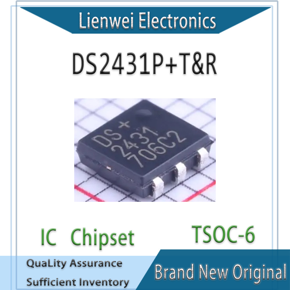 100% ใหม่ Original DS2431 DS2431P + T & R DS2431P DS2431P + ชิปเซ็ต IC TSOC-6