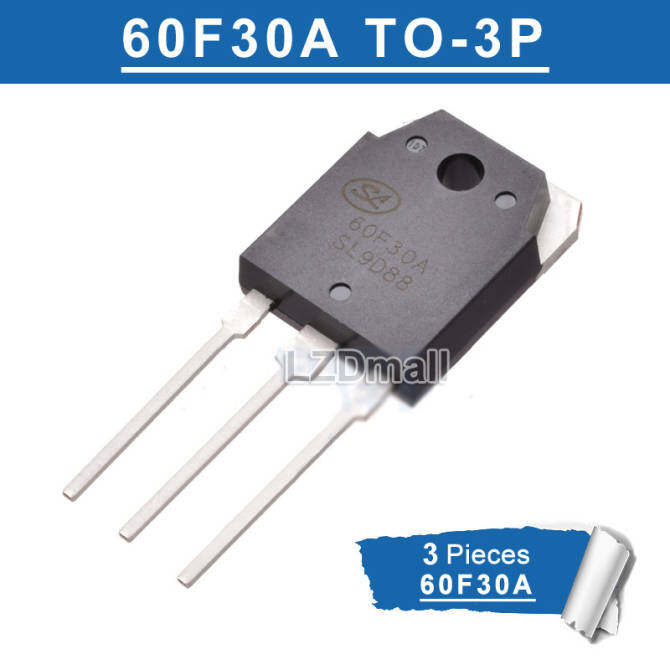 3pcs Original 60F30A TO-3P 60F30 TO3P SL60F30A 60F30AB3 60A 300V Fast Recovery ทรานซิสเตอร์สําหรับเค
