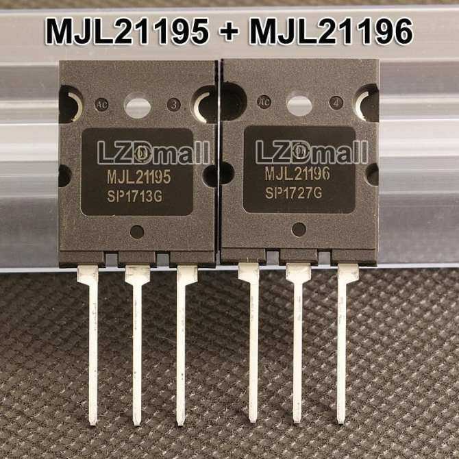 1 คู่เดิม MJL21195 + MJL21196 TO-3PL 21195 21196 16A 250V 200W NPN PNP High Power Audio คู่หลอด
