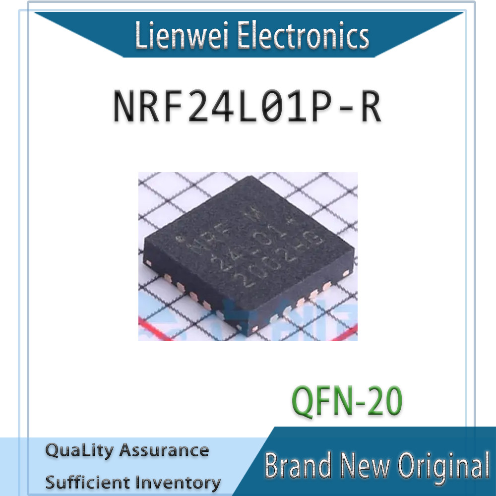 100% ใหม่ Original NRF24L01 NRF24L01P-R NRF24L01P NRF24L01 + IC RF Power Amplifier Chipset QFN-20