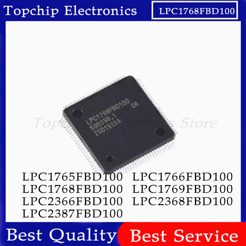 ยี่ห้อใหม่ 1 ชิ้น LPC1765FBD100 LPC1766FBD100 LPC1768FBD100 LPC1769FBD100 LPC2366FBD100 LPC2387FBD10