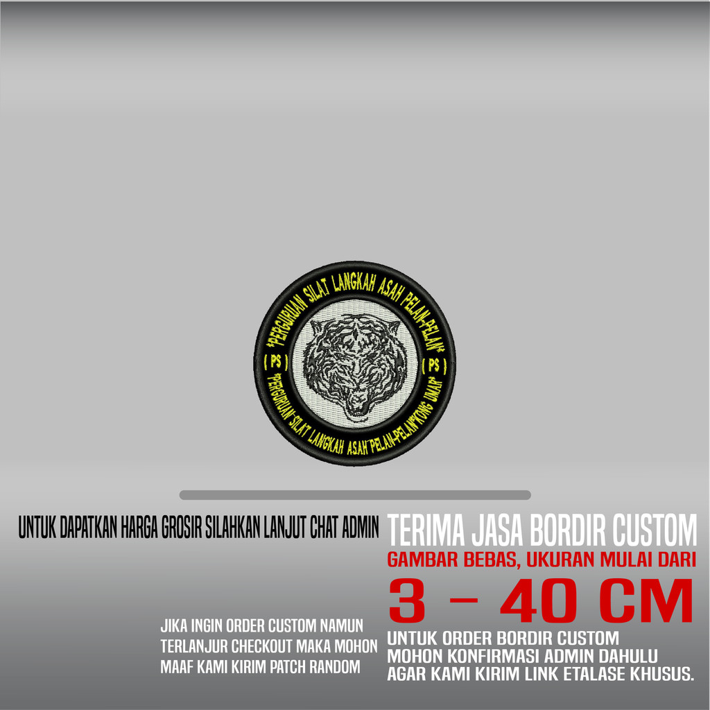 PS SILAT SCHOOL STEPS SHARPENING SLOW PATCH EMBROIDERY โลโก้/EMBLEM | HDP-462