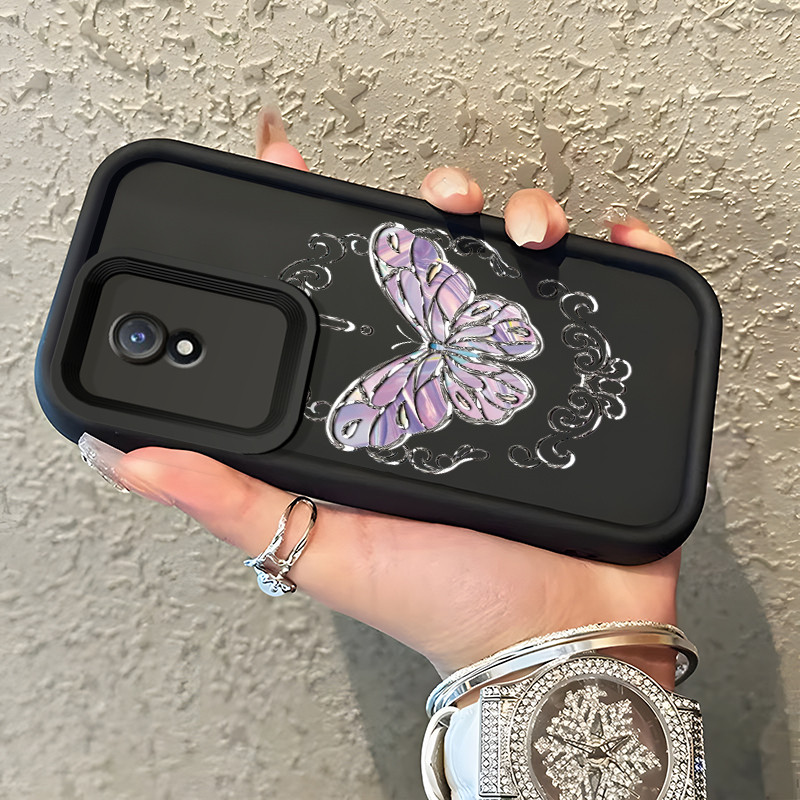 HP เคสโทรศัพท์สําหรับ VIVO Y02 VIVO Y02A VIVO Y02T หรูหราสีผีเสื้อกรณี Liquid Feel Cover Softcase ซิ