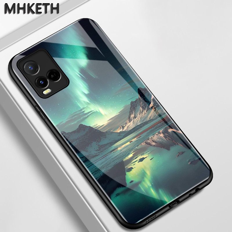 เคสสำหรับ VIVO Y21 Y21s Y21t Y21e Y21a Y21G Y33T Y33s เคสโทรศัพท์กระจกระดับไฮเอนด์
