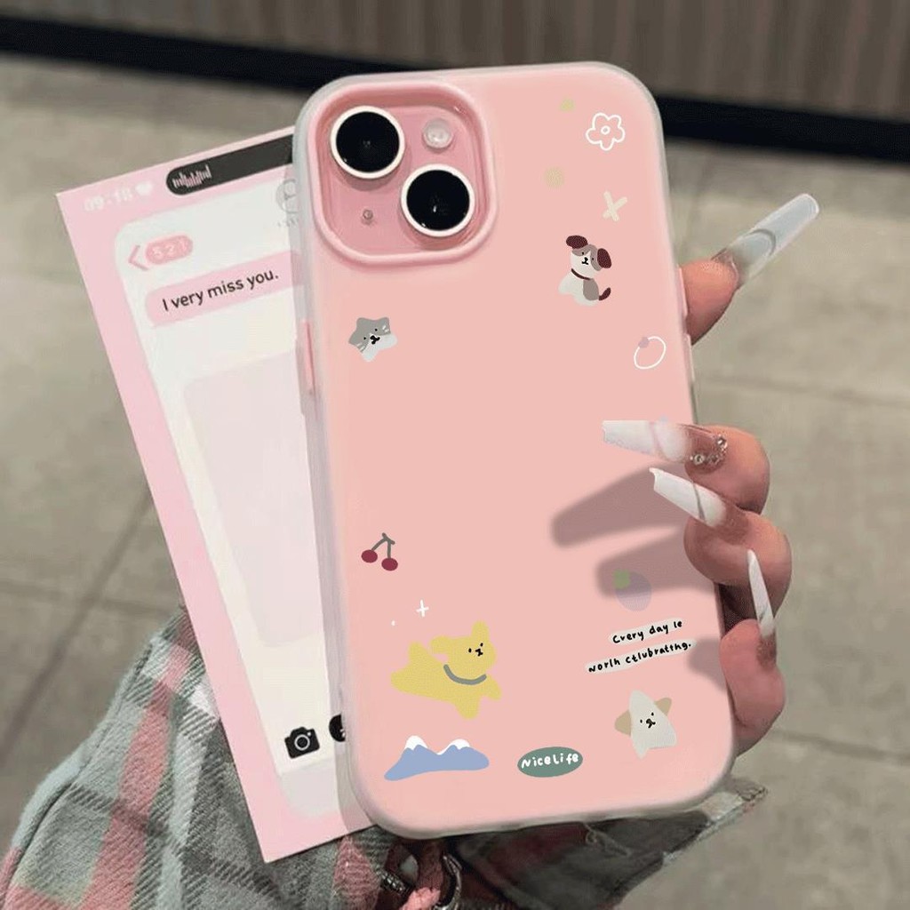 ใหม่ Cherry Puppy Casing Infinix 60 Pro Plus Hot 60I 60 Hot 50I Smart 10 9 8 4G 40I Note 30 5G Note 