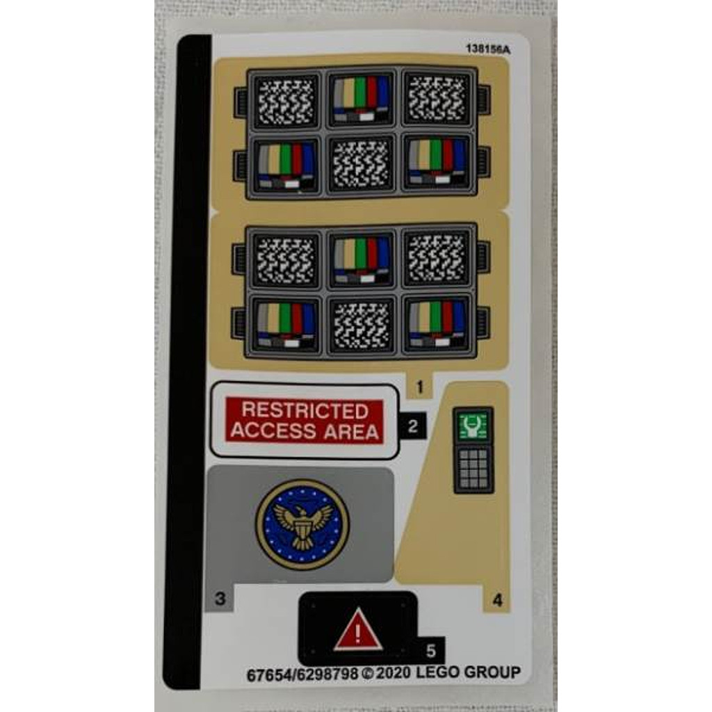 Brick2cube Part - Sticker Sheet for Set 76157 - (67654/6298798) - 76157stk01