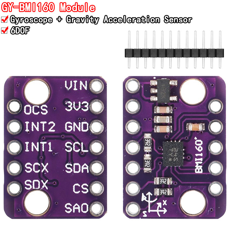 1 ~ 10 ชิ้น BMI160 GY-BMI160 6DOF อัตรา 6 แกน Gyro Gravity Accelerometer เซนเซอร์โมดูล IIC I2C SPI ก
