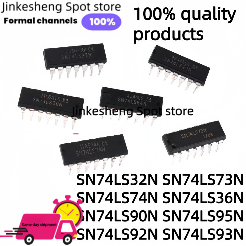 100 ชิ้น SN74LS32N 74LS32 SN74LS73N 74LS73 SN74LS74N 74LS74 SN74LS86N 74LS86 SN74LS90N 74LS90 74LS95