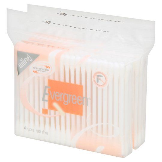 [สินค้าส่งด่วน] เอเวอร์กรีนสำลีก้าน 100X2