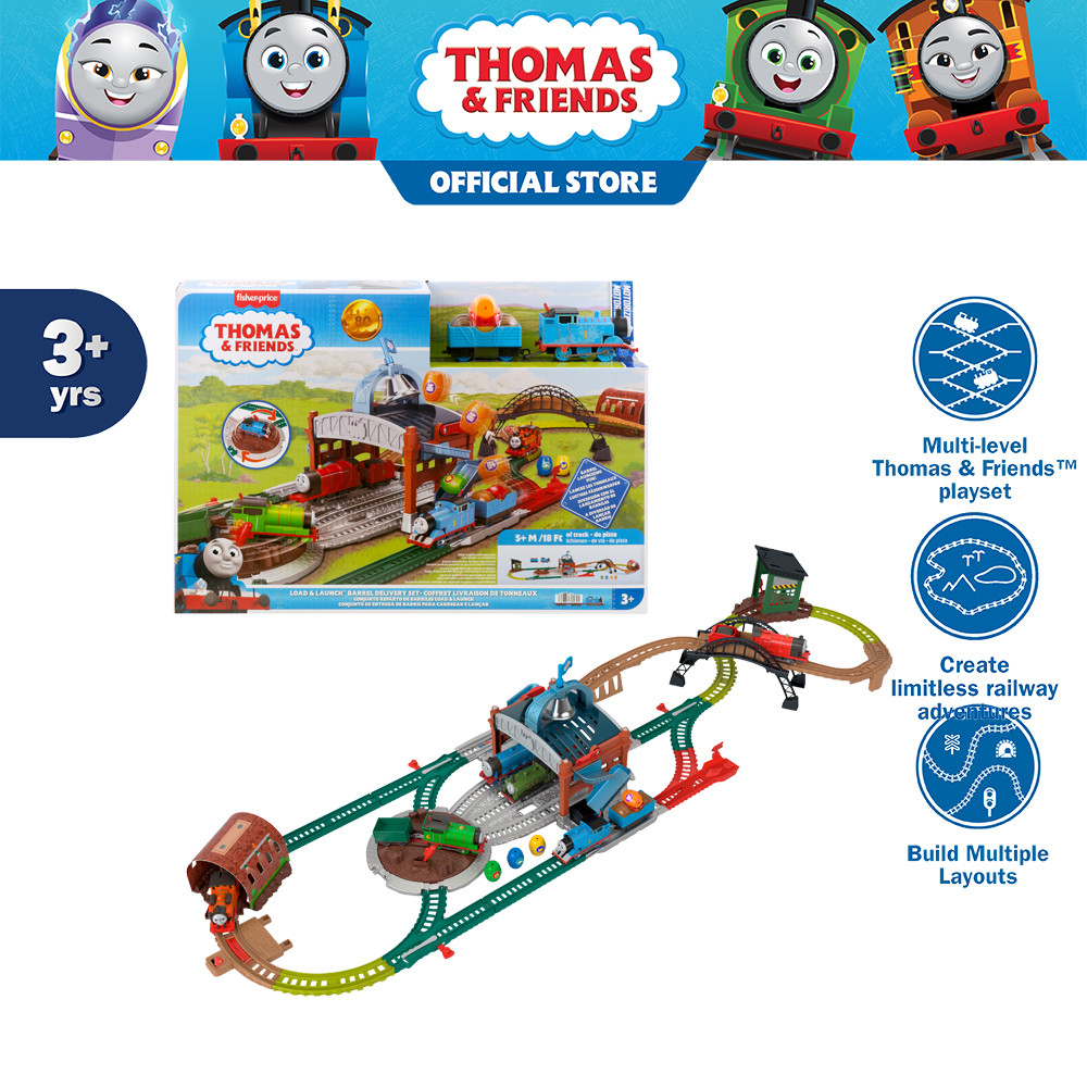 Thomas & Friends Load & Launch Barrel Delivery Set โทมัสแอนด์เฟรนด์ ชุดรางรถไฟบาร์เรลเดลิเวอรี JDF26