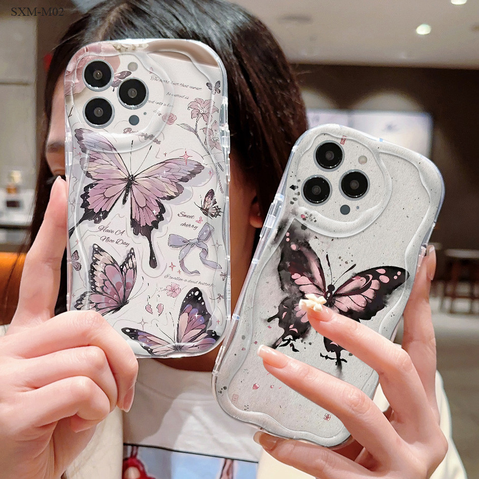 HP เข้ากันได้กับ Samsung Galaxy M15 M02 M11 M12 M22 5G Softcase เคสโทรศัพท์น่ารัก Soft Cassing 3201