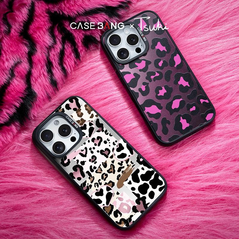 CASEBANG เคสแม่เหล็ก, ImagiSnap Leopard, เคสแบบเปลี่ยนได้, ใช้ได้กับ 14-17