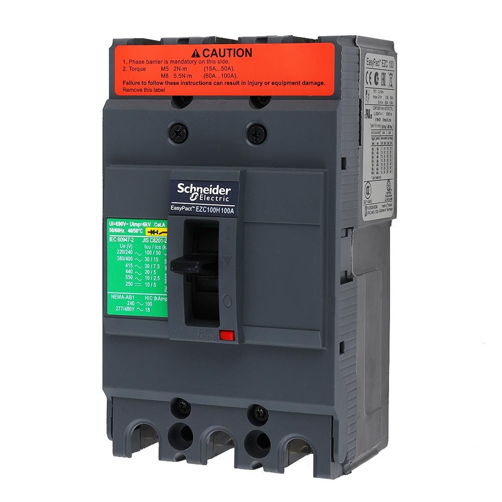 HomePro เมนเซอร์กิตเบรกเกอร์ 100 แอมป์ 3 เฟส  รุ่น EZC100H3100T แบรนด์ SCHNEIDER