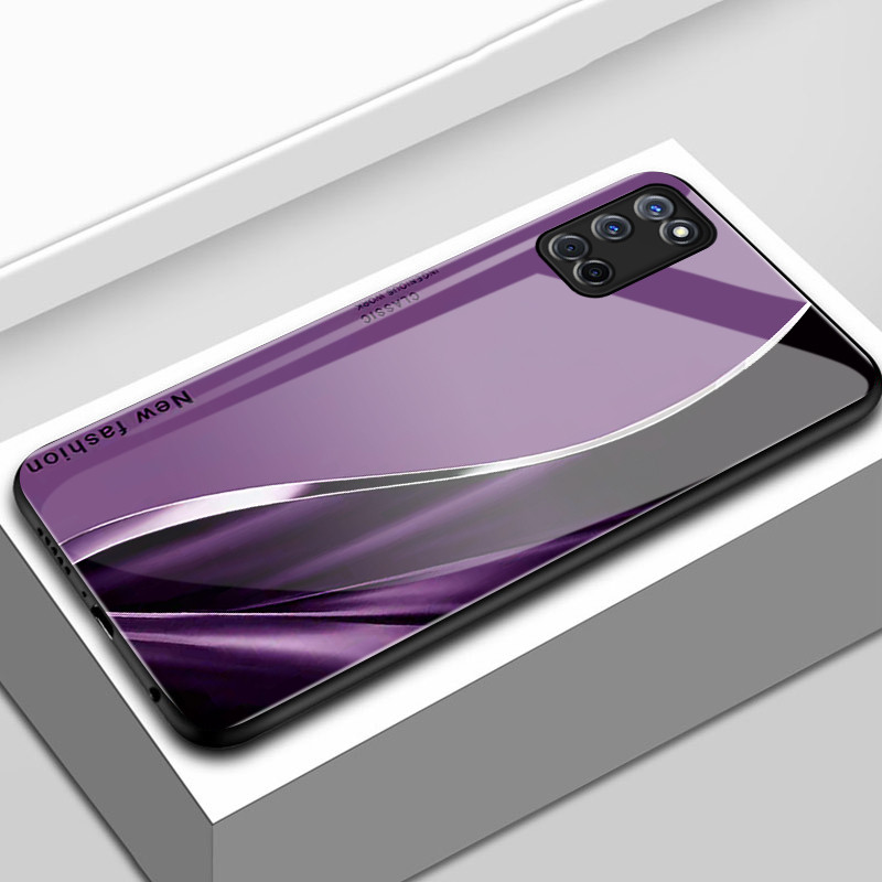 เคสสำหรับ OPPO A52 A72 A92 เคสโทรศัพท์เส้นเปลือกแก้วกันกระแทก