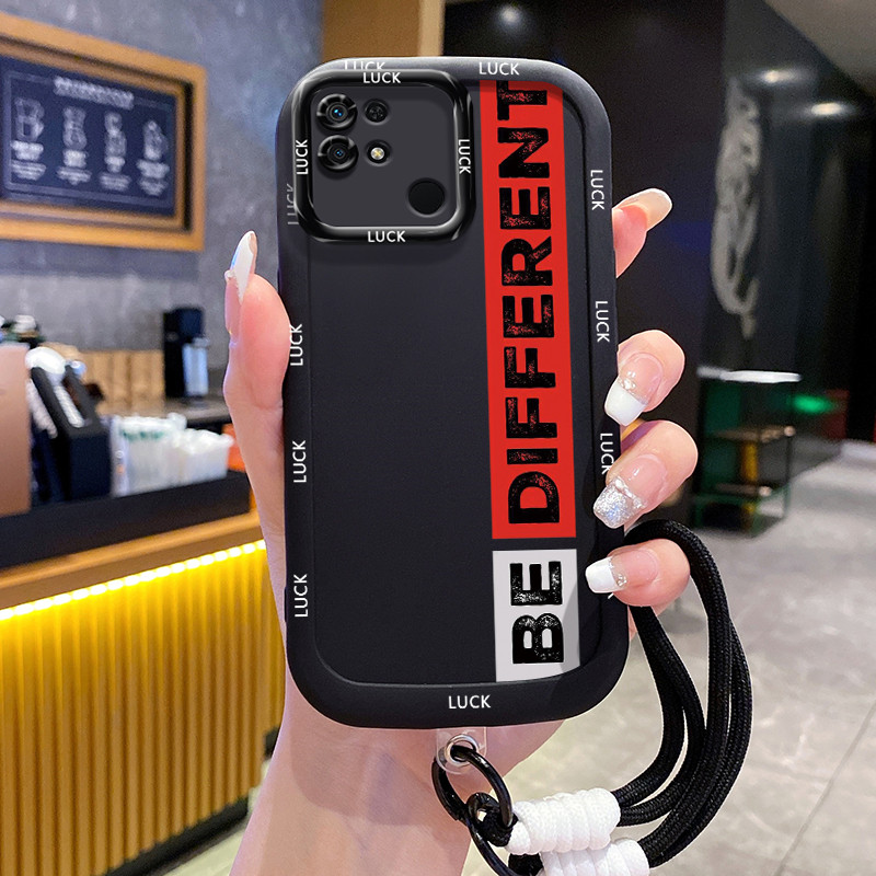 เคสสำหรับ Xiaomi Redmi 10C เคสโทรศัพท์แบบใหม่สายคล้องซิลิโคนกันกระแทก – โปรปัง