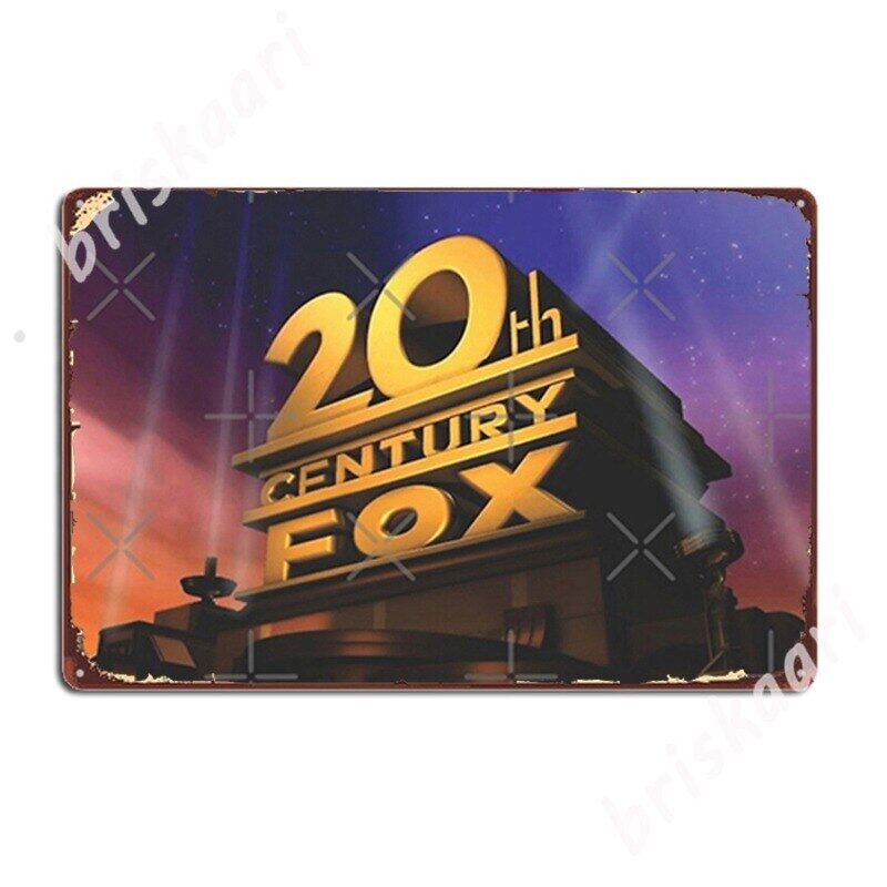 Wall Art 20th Century Fox ป้ายโลหะและป้ายดีบุกสำหรับการตกแต่งคลับบาร์