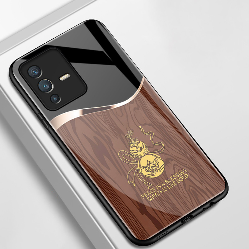 เคสสำหรับ VIVO V23 5G V23i 5G V23E 4G V23E 5G Y75 เคสโทรศัพท์น้ำเต้าเปลือกแก้วกันกระแทก