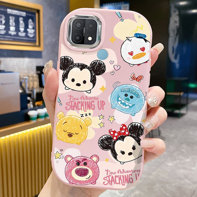 เคสสำหรับ OPPO A15 A15s A35 เคสโทรศัพท์สัตว์น่ารักกันกระแทกกลมและอ้วน
