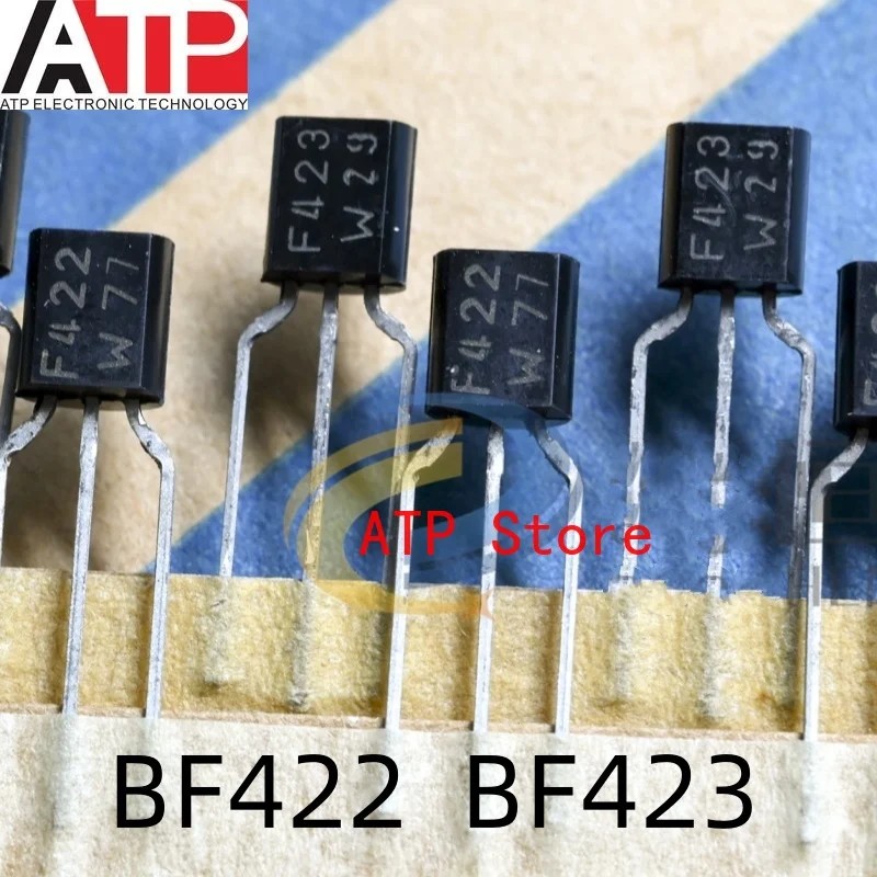 50 คู่/ล็อตใหม่ Original BF422/BF423 F422 F423 TO-92 BF422 TRANS NPN 250V 0.05A BF423 PNP 250V 0.5A 