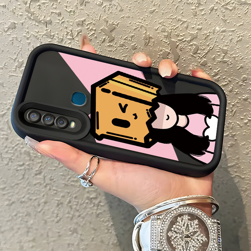 MESIN ปลอก Hp Untuk VIVO Y17 Y15 Y12 Y12i Y3 Y3s 2020 กรณีสองสีคู่ Softcase ซิลิโคน Kesing Feeling เ