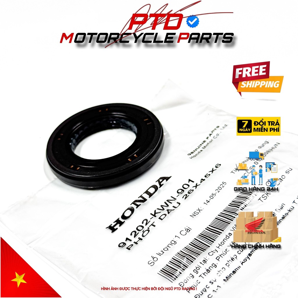 ซีลน้ํามัน HONDA 26x45x6 ใช้สําหรับหลายยานพาหนะ _91202KWN901