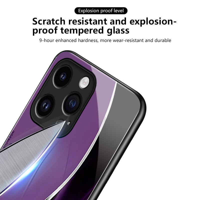 เคสสำหรับ OPPO A15 A15s A35 4G เคสโทรศัพท์เส้นเปลือกแก้วกันกระแทก - รูปที่ 5