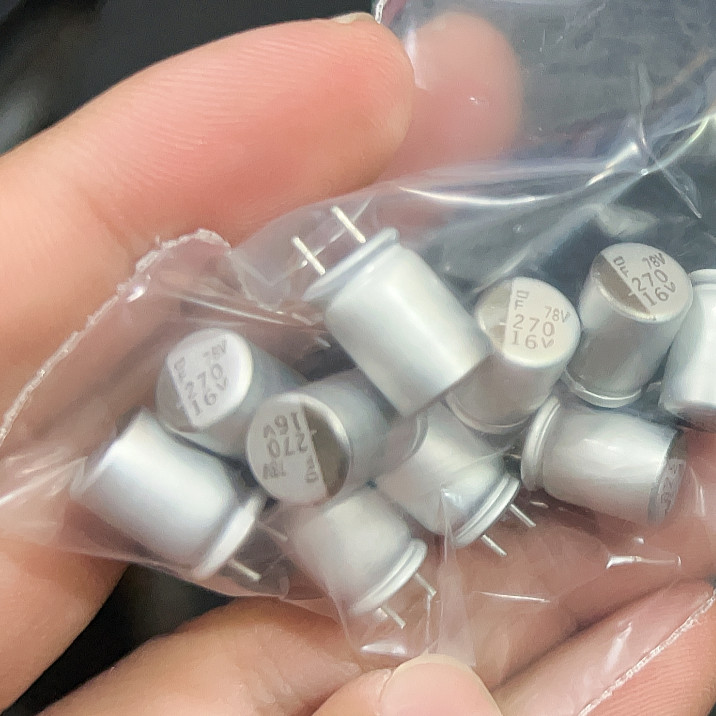 10PCS 270UF 16V ญี่ปุ่น NCC Solid State Capacitor 16V270UF 8 * 12 PSF Low ESR เท้าสั้น
