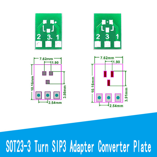 50 ชิ้น SOT23 SOT23-3 เปิด SIP3 Double-Side SMD เปิดอะแดปเตอร์ DIP แผ่นแปลง SOT SIP IC ซ็อกเก็ต PCB 