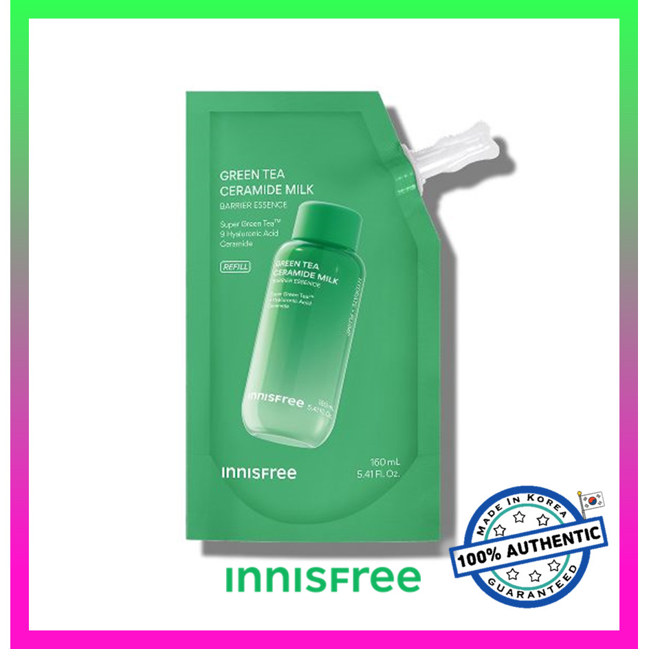 Innisfree GREEN TEA CERAMIDE MILK BARRIER ESSENCE 160mL [REFILL]