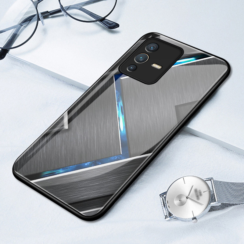 เคสสำหรับ VIVO V23 5G V23i 5G V23E 4G V23E 5G Y75 เคสโทรศัพท์เส้นสายเปลือกแก้วกันกระแทก