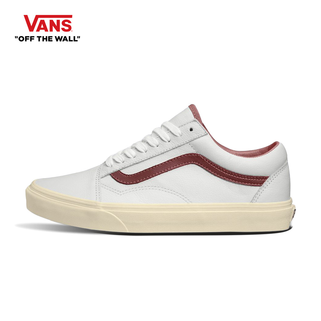 VANS OLD SKOOL - PREMIUM LEATHER RUSSET BROWN รองเท้าผ้าใบ แวนส์ ผู้ชาย ผู้หญิง