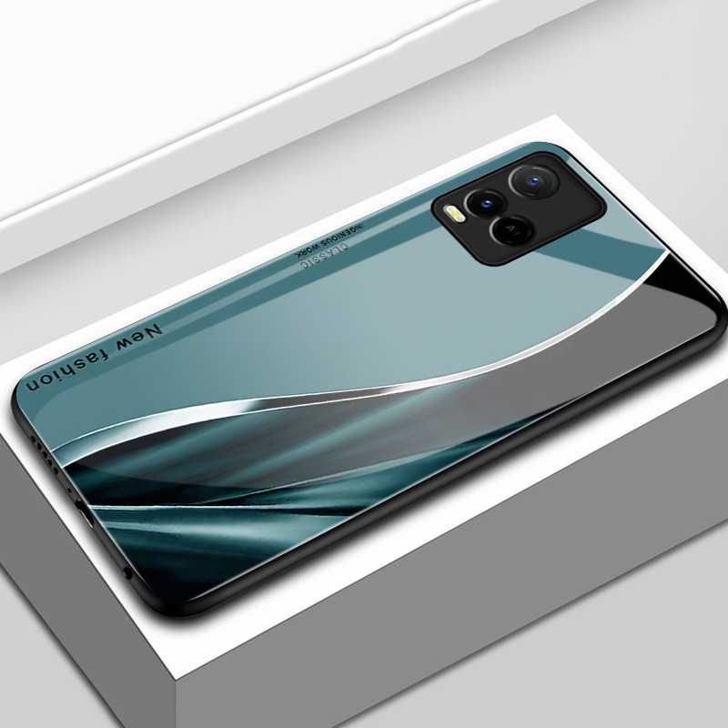เคสสำหรับ VIVO Y21 Y21s Y21t Y21e Y21a Y21G Y33T Y33s เคสโทรศัพท์เส้นเปลือกแก้วกันกระแทก