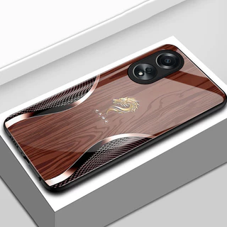 เคสสำหรับ OPPO A58 4G A78 4G A78 5G A58X 5G A1X A2X 5G เคสโทรศัพท์มังกรเปลือกแก้วกันกระแทก