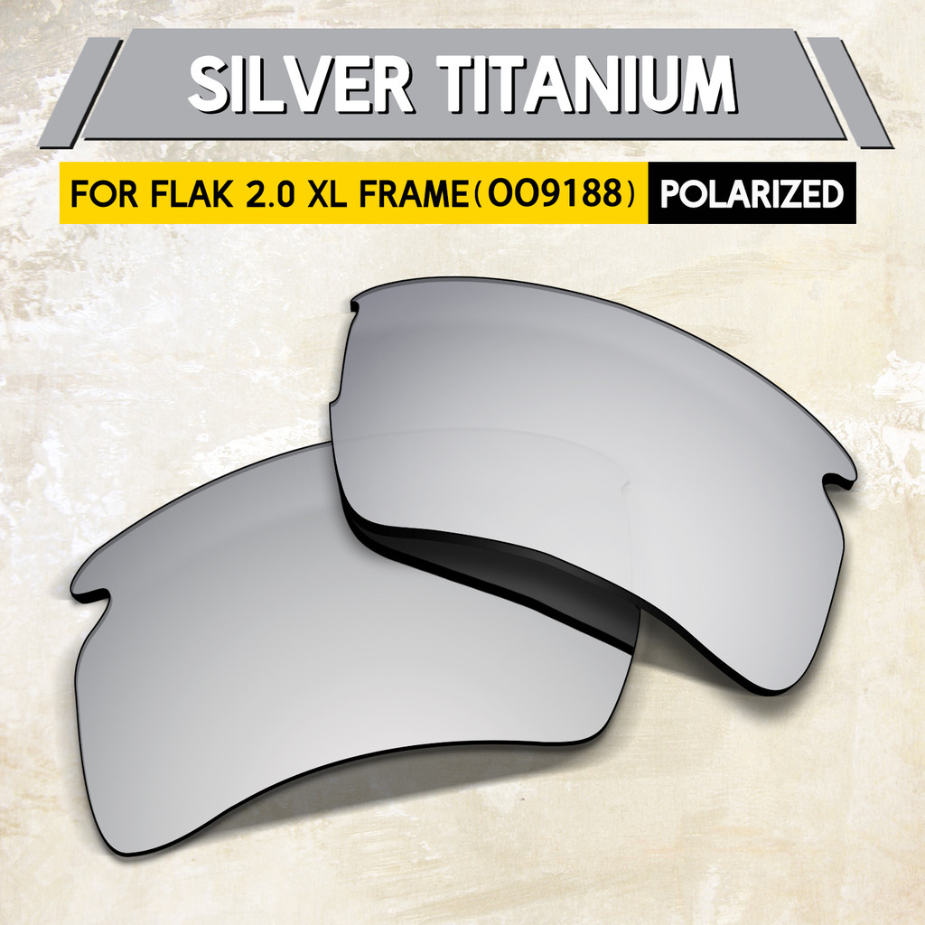 เลนส์เปลี่ยน POLARIZED สีเงินสําหรับแว่นกันแดด Flak 2.0 XL OO9188 59 มม. - Perfect Fit