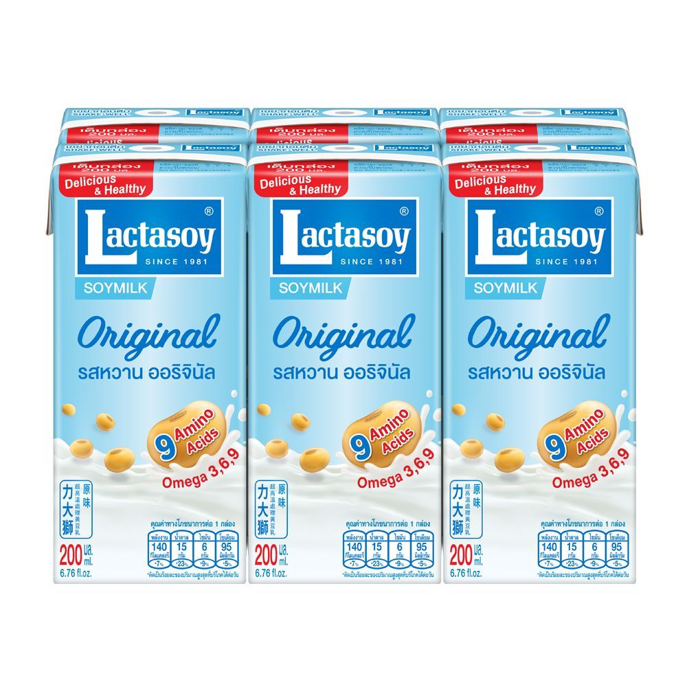 [สินค้าส่งด่วน] แลคตาซอยนมถั่วเหลืองรสหวาน300มล แพ็ค 6 LACTASOY SOYMILK EXTRA 300 ML. PACK 6