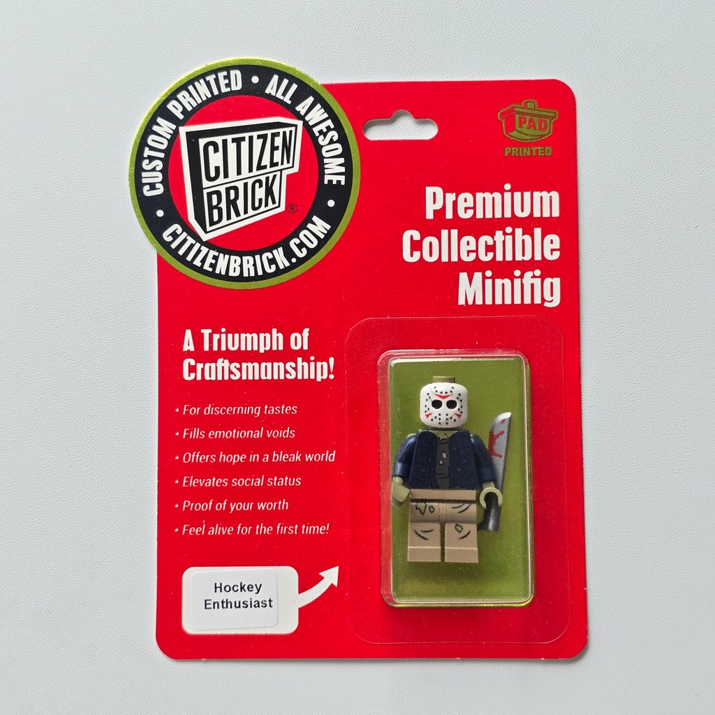 Pearbrick |instock| Citizen Brick Hockey Enthusiast - Jason Friday 13th CUSTOM