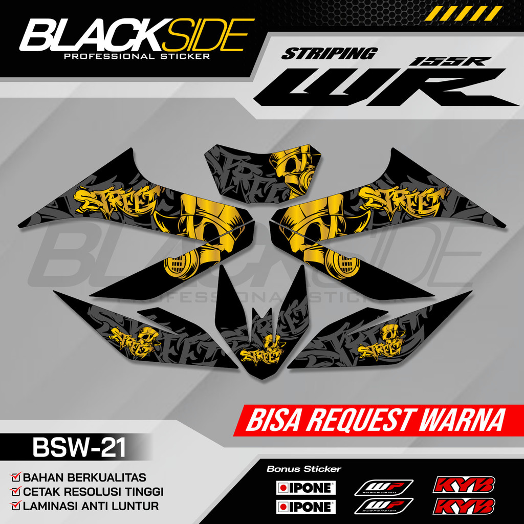 Yamaha WR 155 Striping - รายชื่อสติ๊กเกอร์ WR 155 - 21 อัน
