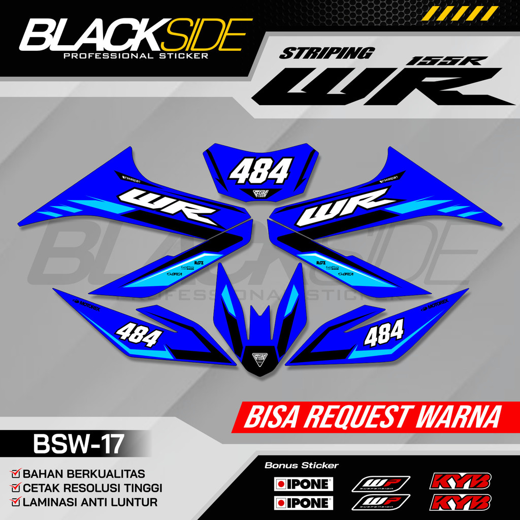 Yamaha WR 155 Striping - รายชื่อสติ๊กเกอร์ WR 155 - 17